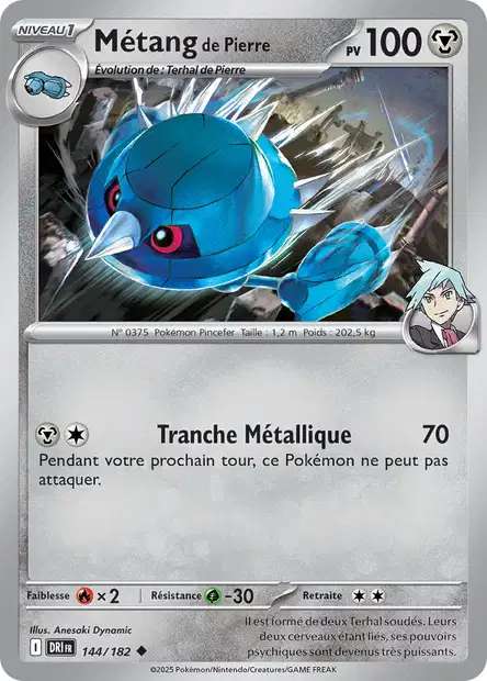 Carte Pokémon Métang de Pierre 144/182 DRI Rivalités Destinées EV10 Neuf FR LorenZone