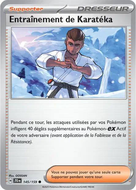 Carte Pokémon Entraînement de Karatéka 145/159 JTG Aventures Ensemble EV09 Neuf FR LorenZone