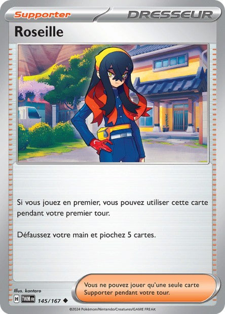 Carte Pokémon Roseille 145/167 TWM Mascarade Crépusculaire EV06 Neuf FR LorenZone