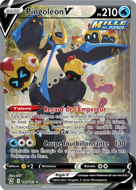 Carte Pokémon Pingoléon V 146/163 SWSH5 EB05 LorenZone