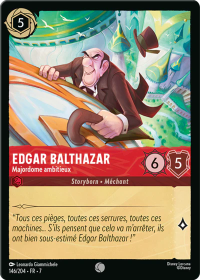 Carte Lorcana - Disney Baloo, Griffes d'acier 146/204 Légendaire Sergio Mancinelli Chapitre 07 L'Île d'Archazia ARI Neuf FR LorenZone