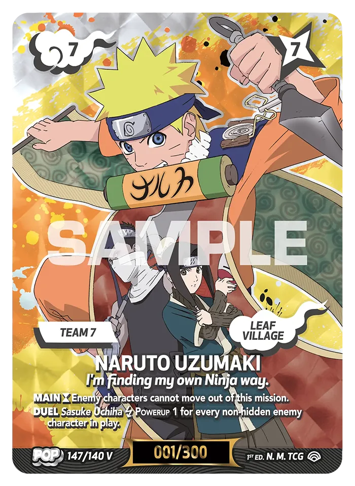 Carte Naruto Mythos Naruto Uzumaki "I'm finding my own Ninja way." 147/140 POP POP Shinobi Shiren 2ème Chapitre Neuf EN LorenZone