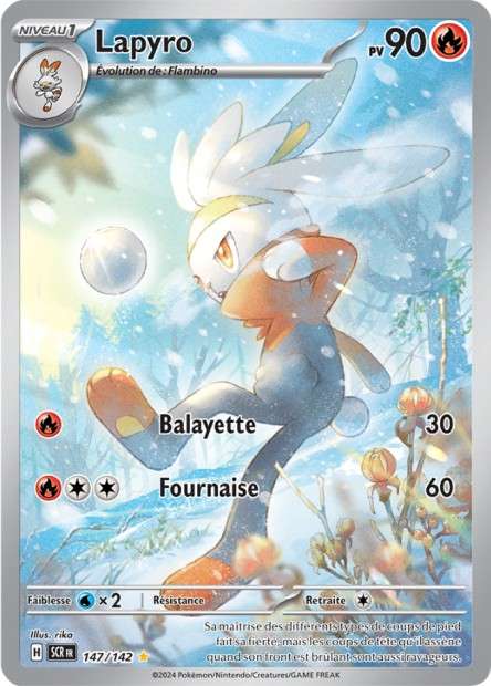 Carte Pokémon Lapyro 147/142 SCR Couronne Stellaire EV07 Neuf FR LorenZone