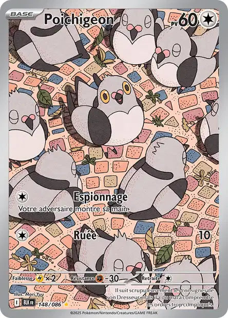 Carte Pokémon Poichigeon 148/086 BLK Foudre Noire EV10_5 Neuf FR LorenZone