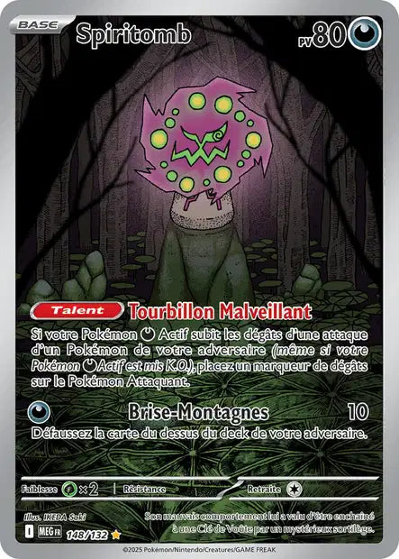 Carte Pokémon Spiritomb 148/132 MEG Méga-Évolution ME01 Neuf FR LorenZone
