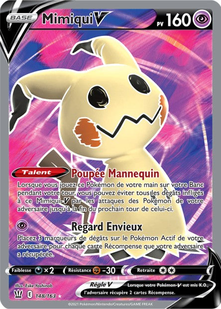 Carte Pokémon Mimiqui V 148/163 SWSH5 EB05 LorenZone