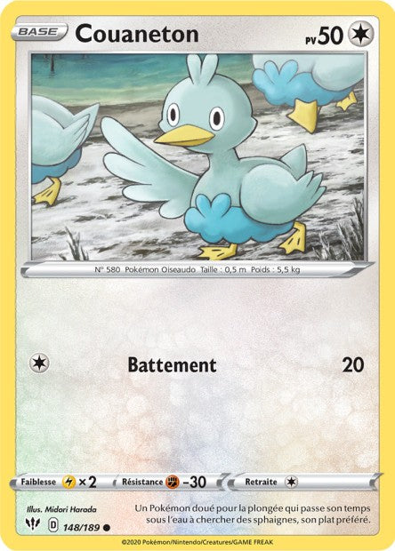 Carte Pokémon Couaneton 148/189 SWSH3 Ténèbres Embrasées EB03 Neuf FR LorenZone
