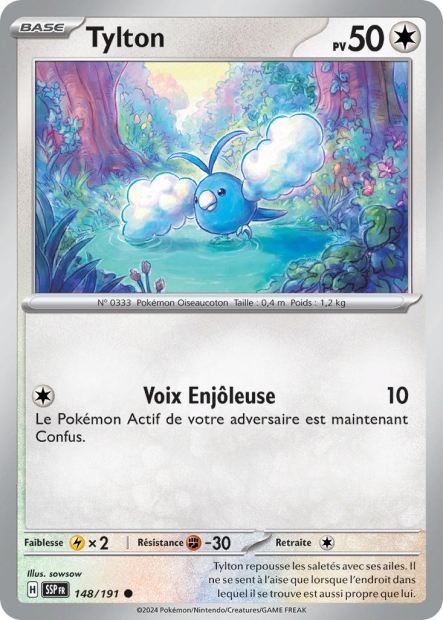 Carte Pokémon Tylton 148/191 SSP Étincelles Déferlantes EV08 Neuf FR LorenZone