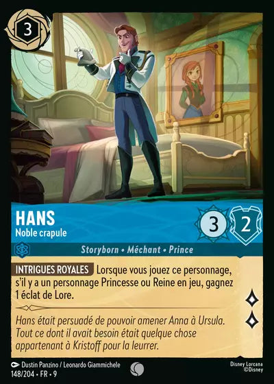 Carte Lorcana - Disney Hans, Noble crapule 148/204 Chapitre 09 Fabuleux FAB Neuf FR LorenZone