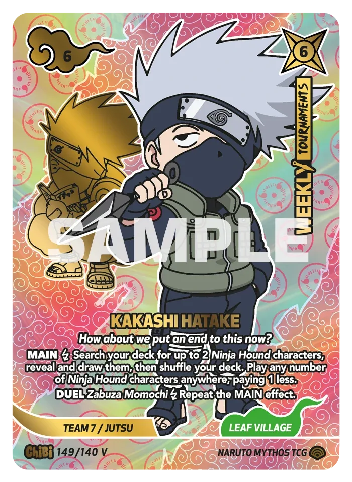 Carte Naruto Mythos Kakashi Hatake "How about we put an end to this now?" 149/140 Chibi Chibi Shinobi Shiren 2ème Chapitre Neuf EN LorenZone