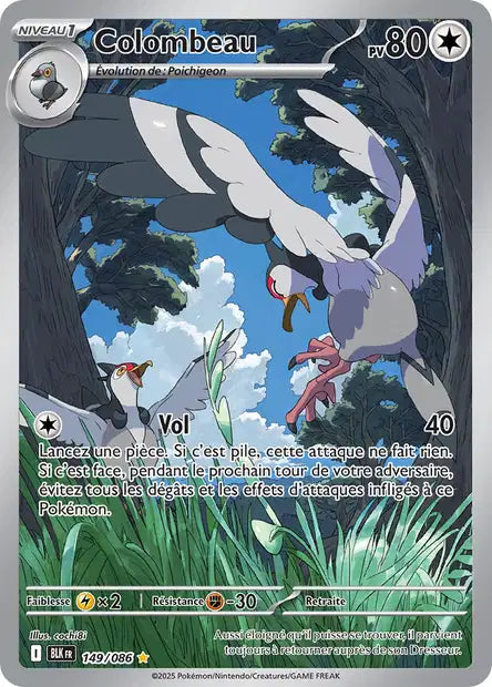 Carte Pokémon Colombeau 149/086 BLK Foudre Noire EV10_5 Neuf FR LorenZone