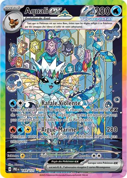 Carte Pokémon Aquali EX 149/131 Evolutions Prismatiques PRE EV8_5 Neuf FR LorenZone