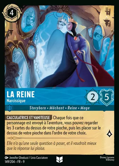 Carte Lorcana - Disney La Reine, Narcissique 149/204 Chapitre 09 Fabuleux FAB Neuf FR LorenZone