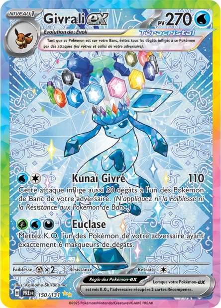 Carte Pokémon Givrali EX 150/131 Evolutions Prismatiques PRE EV8_5 Neuf FR LorenZone