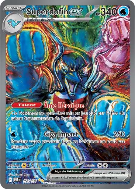 Carte Pokémon Superdofin EX 151/131 Evolutions Prismatiques PRE EV8_5 Neuf FR LorenZone