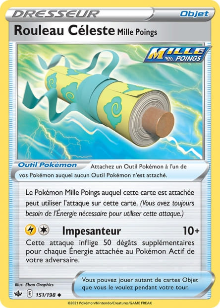 Carte Pokémon Rouleau Céleste Mille Poings 151/198 CRE EB06 LorenZone