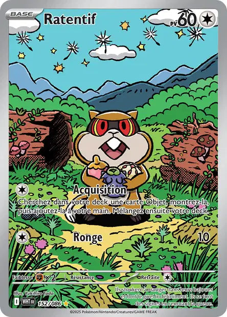 Carte Pokémon Ratentif 152/086 WHT Flamme Blanche EV10_5 Neuf FR LorenZone