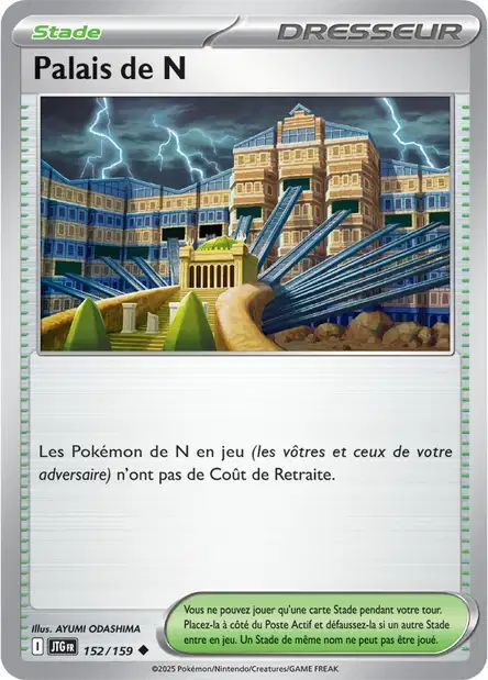 Carte Pokémon Palais de N 152/159 JTG Aventures Ensemble EV09 Neuf FR LorenZone