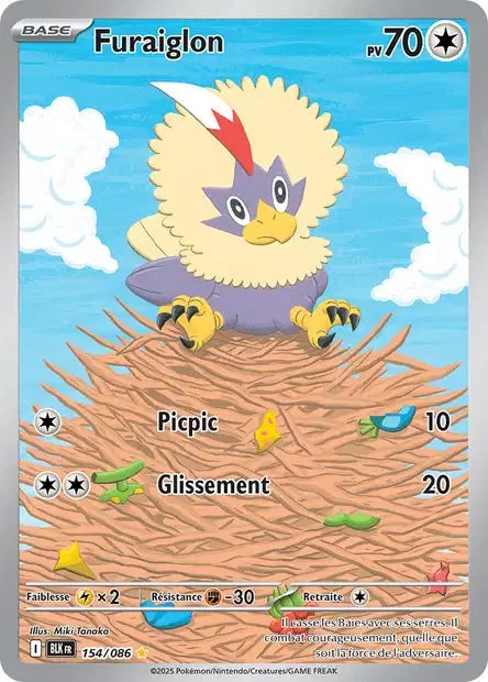 Carte Pokémon Furaiglon 154/086 BLK Foudre Noire EV10_5 Neuf FR LorenZone