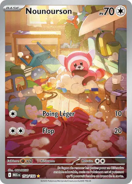 Carte Pokémon Nounourson 154/132 MEG Méga-Évolution ME01 Neuf FR LorenZone