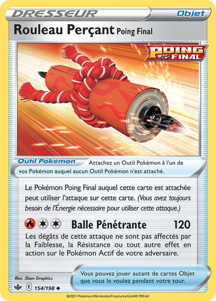 Carte Pokémon Rouleau Perçant Poing Final 154/198 CRE EB06 LorenZone