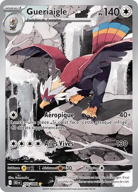 Carte Pokémon Gueriaigle 155/086 BLK Foudre Noire EV10_5 Neuf FR LorenZone