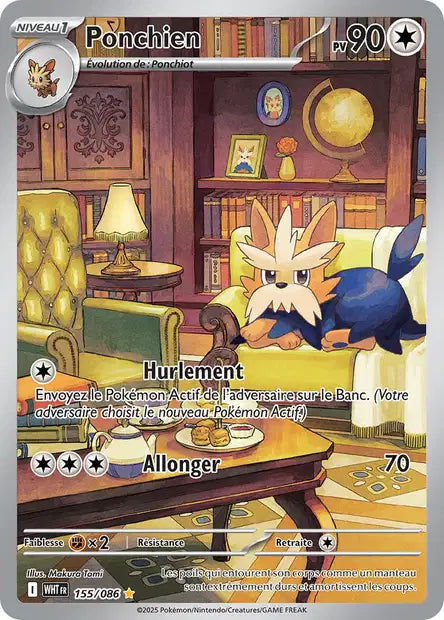 Carte Pokémon Ponchien 155/086 WHT Flamme Blanche EV10_5 Neuf FR LorenZone