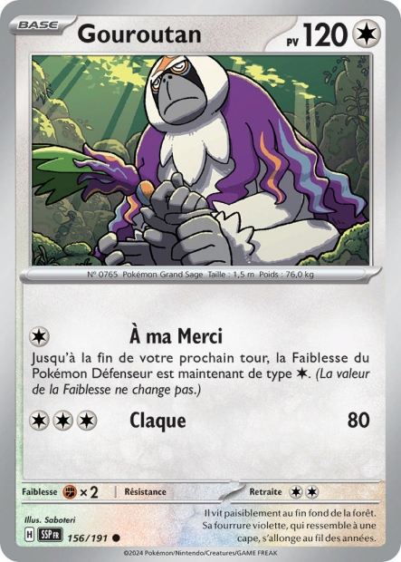 Carte Pokémon Gouroutan 156/191 SSP Étincelles Déferlantes EV08 Neuf FR LorenZone