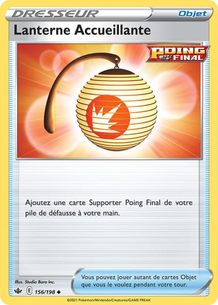 Carte Pokémon Lanterne Accueillante 156/198 CRE EB06 LorenZone