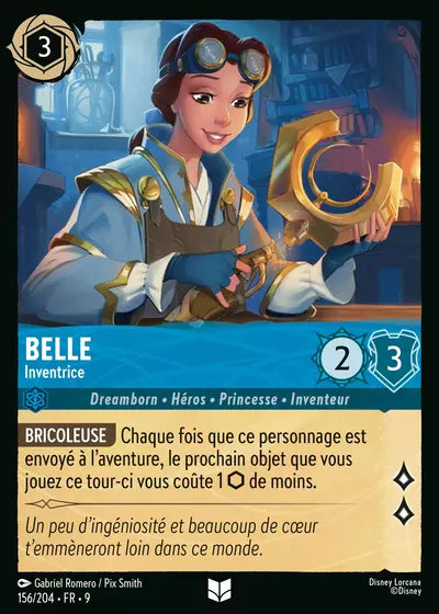 Carte Lorcana - Disney Belle, Inventrice 156/204 Chapitre 09 Fabuleux FAB Neuf FR LorenZone