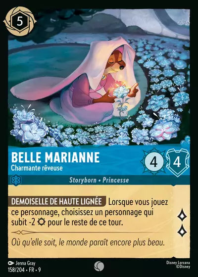 Carte Lorcana - Disney Belle Marianne, Charmante rêveuse 158/204 Chapitre 09 Fabuleux FAB Neuf FR LorenZone