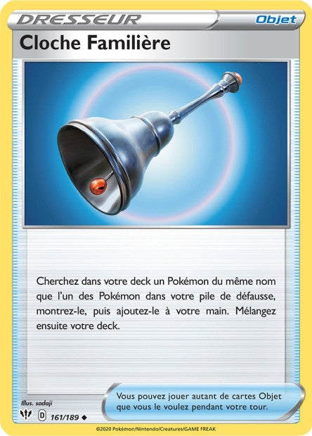 Carte Pokémon Cloche Familière 161/189 SWSH3 Ténèbres Embrasées EB03 Neuf FR LorenZone