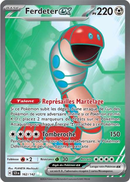 Carte Pokémon Ferdeter EX 162/142 SCR Couronne Stellaire EV07 Neuf FR LorenZone