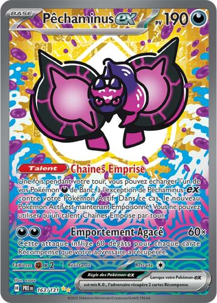 Carte Pokémon Pêchaminus EX 163/131 Evolutions Prismatiques PRE EV8_5 Neuf FR LorenZone