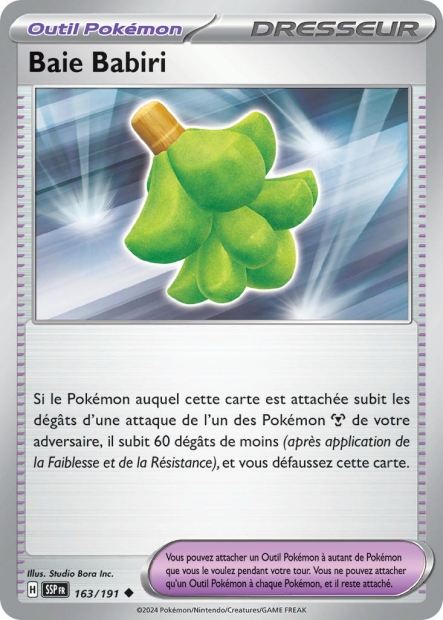 Carte Pokémon Baie Babiri 163/191 SSP Étincelles Déferlantes EV08 Neuf FR LorenZone