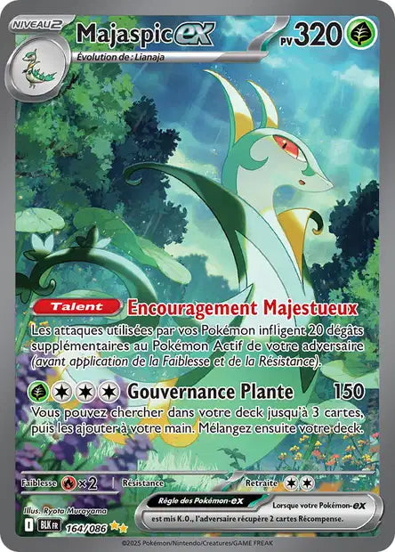 Carte Pokémon Majaspic EX 164/086 BLK Foudre Noire EV10_5 Neuf FR LorenZone
