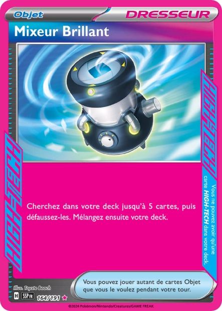 Carte Pokémon Mixeur Brillant 164/191 SSP Étincelles Déferlantes EV08 Neuf FR LorenZone