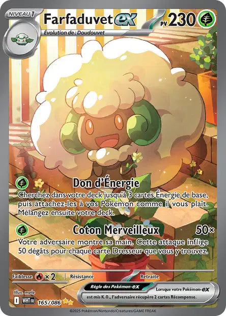 Carte Pokémon Farfaduvet EX 165/086 WHT Flamme Blanche EV10_5 Neuf FR LorenZone