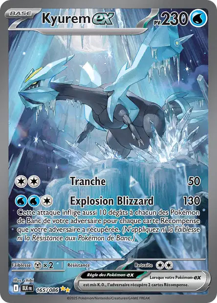 Carte Pokémon Kyurem EX 165/086 BLK Foudre Noire EV10_5 Neuf FR LorenZone