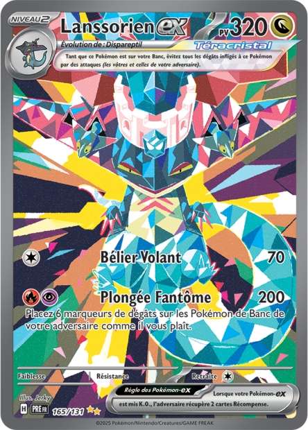 Carte Pokémon Lanssorien EX 165/131 Evolutions Prismatiques PRE EV8_5 Neuf FR LorenZone
