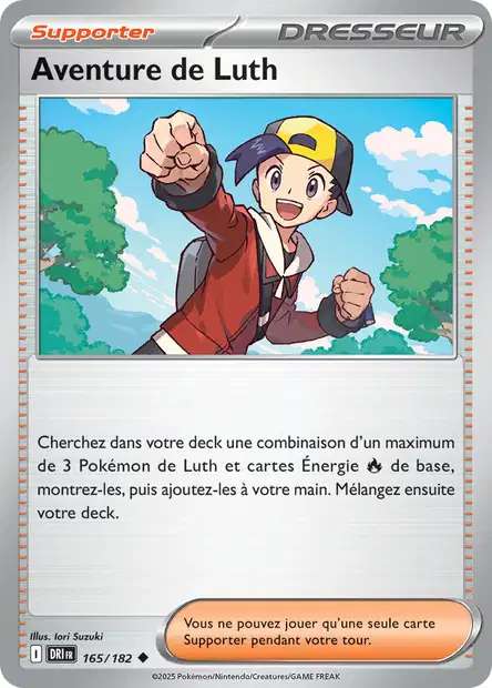 Carte Pokémon Aventure de Luth 165/182 DRI Rivalités Destinées EV10 Neuf FR LorenZone