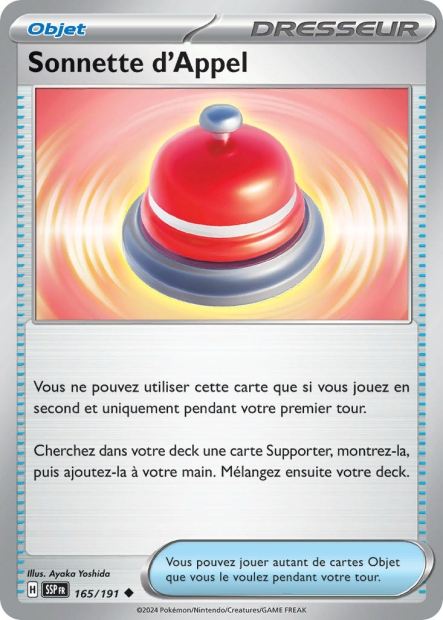 Carte Pokémon Sonnette d'Appel 165/191 SSP Étincelles Déferlantes EV08 Neuf FR LorenZone