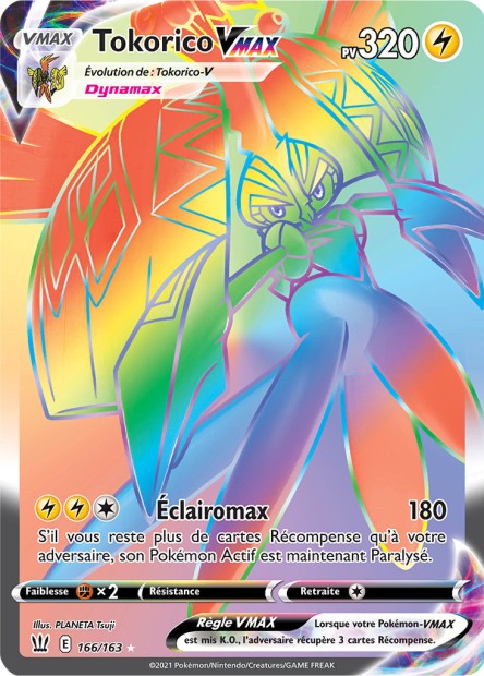 Carte Pokémon Tokorico VMAX 166/163 SWSH5 EB05 LorenZone