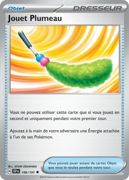 Carte Pokémon Jouet Plumeau 166/191 SSP Étincelles Déferlantes EV08 Neuf FR LorenZone