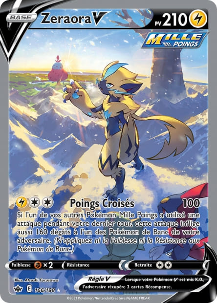 Carte Pokémon Zeraora V 166/198 CRE EB06 LorenZone