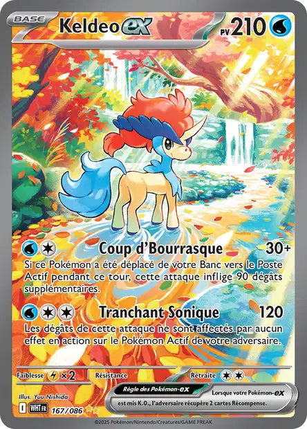 Carte Pokémon Keldeo EX 167/086 WHT Flamme Blanche EV10_5 Neuf FR LorenZone
