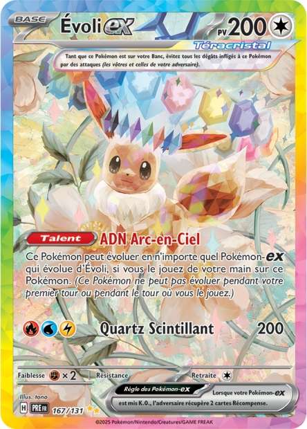 Carte Pokémon Évoli EX 167/131 Evolutions Prismatiques PRE EV8_5 Neuf FR LorenZone