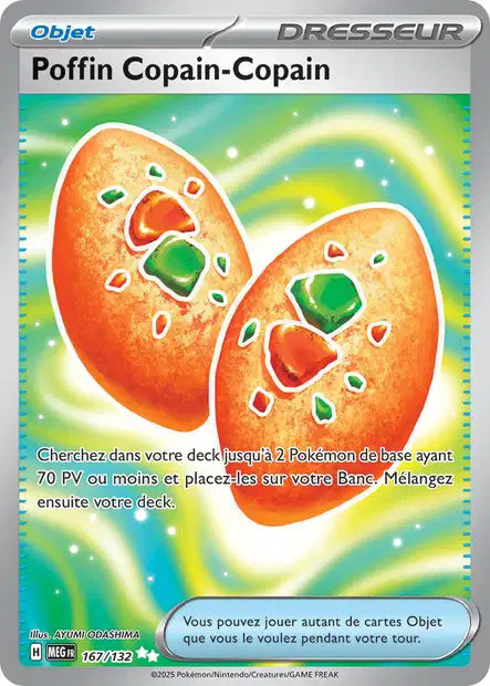 Carte Pokémon Poffin Copain-Copain 167/132 MEG Méga-Évolution ME01 Neuf FR LorenZone