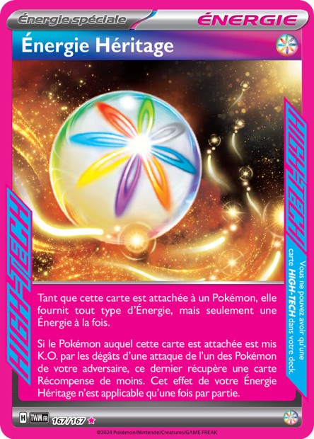 Carte Pokémon Énergie Héritage 167/167 TWM Mascarade Crépusculaire EV06 Neuf FR LorenZone