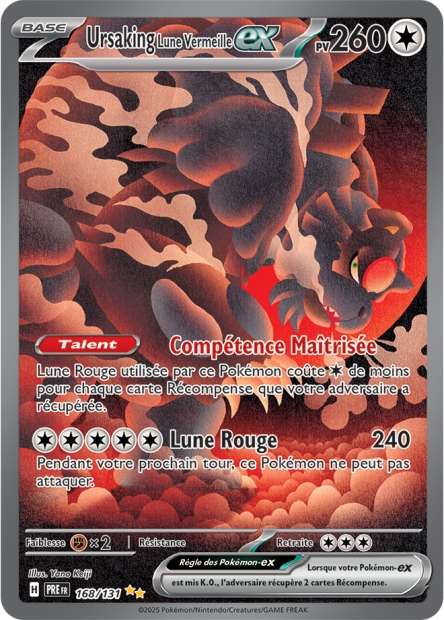 Carte Pokémon Ursaking Lune Vermeille EX 168/131 Evolutions Prismatiques PRE EV8_5 Neuf FR LorenZone